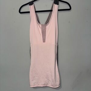 Women's Two-Tone Athletic Tank Top with Mesh Detail